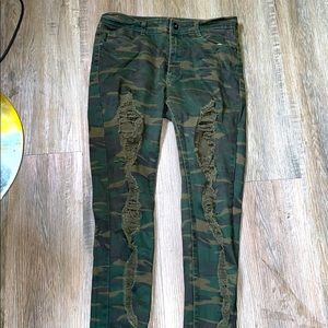 Fitted Camo army Denim jeans !